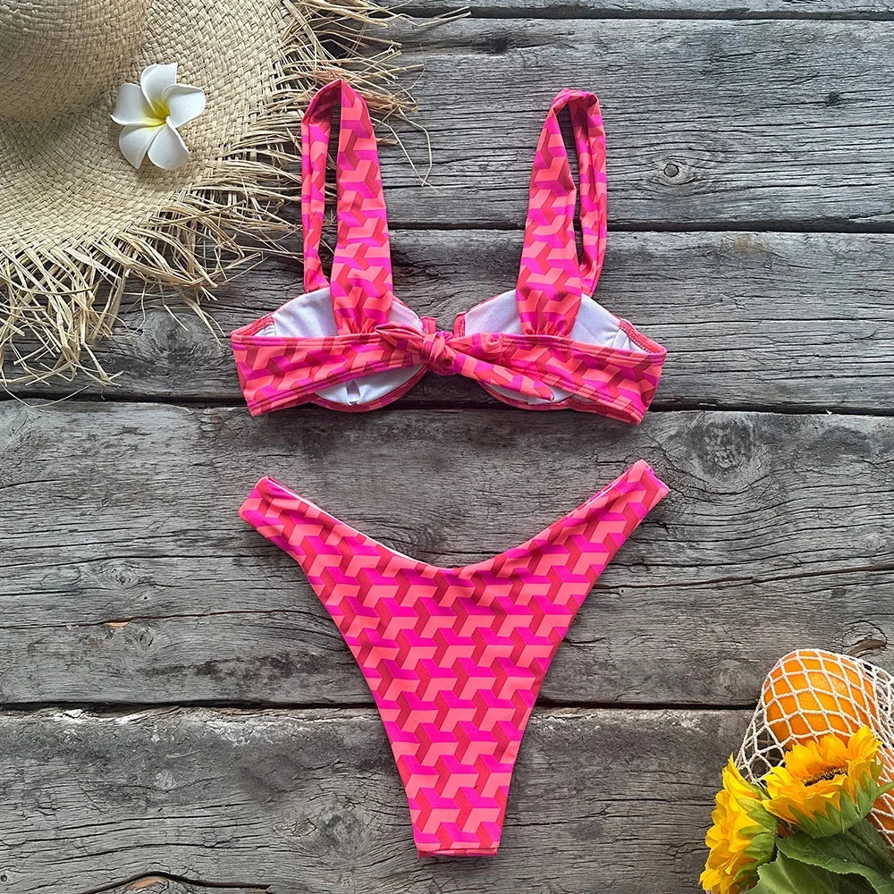 Coral Sunset Bikini Set